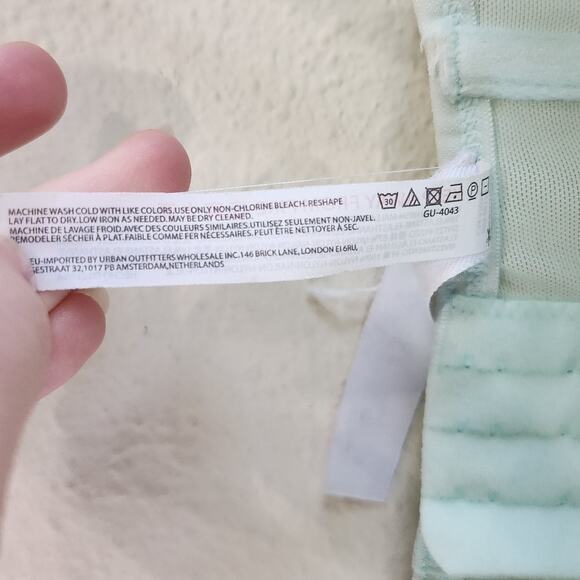 Y2K Out From Under Spaghetti Adjustable Strap Corset Top Mint Green Size Small - Picture 6 of 8